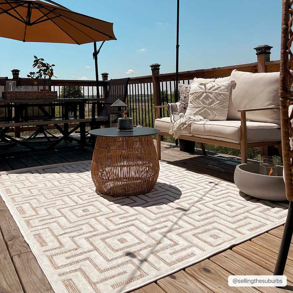 Zevi Tan Outdoor Rug - Clearance