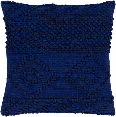 Settle Navy Textured Geometric Accent Pillow