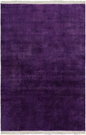 Myron Dark Purple Wool Area Rug