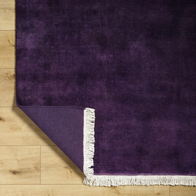 Myron Dark Purple Wool Area Rug