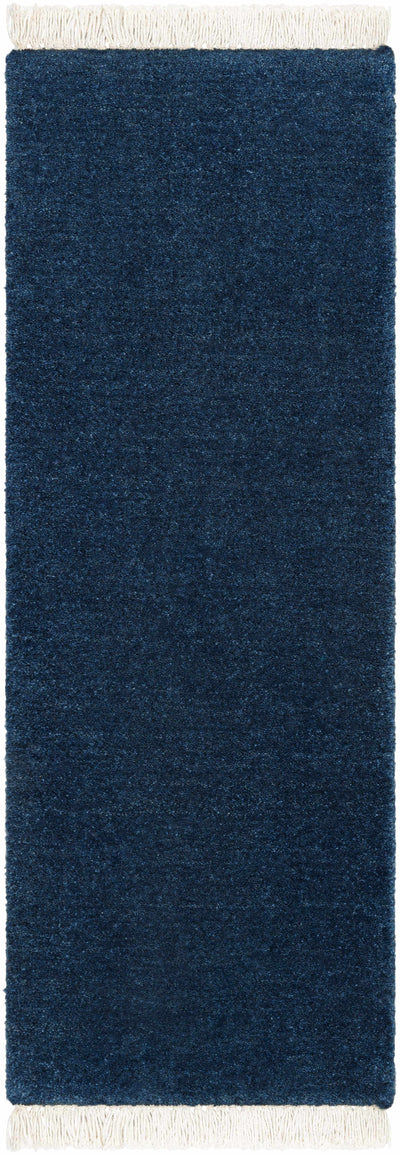 Myron Navy Wool Area Rug