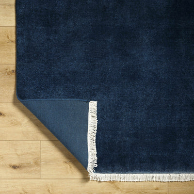 Myron Navy Wool Area Rug