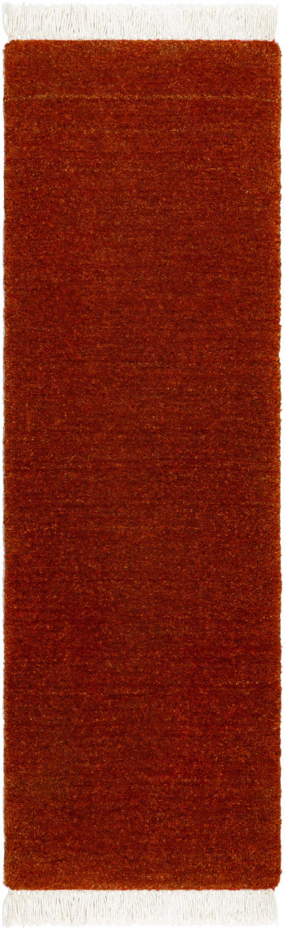 Myron Dark Red Wool Area Rug