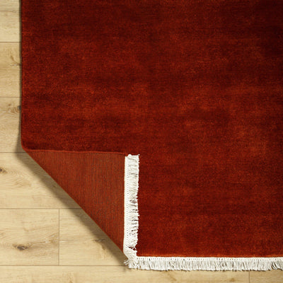 Myron Dark Red Wool Area Rug