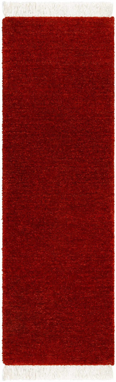 Myron Burgundy Wool Area Rug