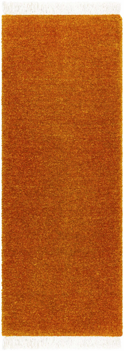 Myron Orange Wool Area Rug