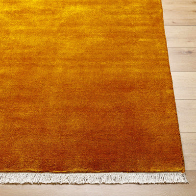 Myron Orange Wool Area Rug