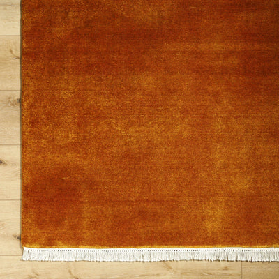 Myron Orange Wool Area Rug