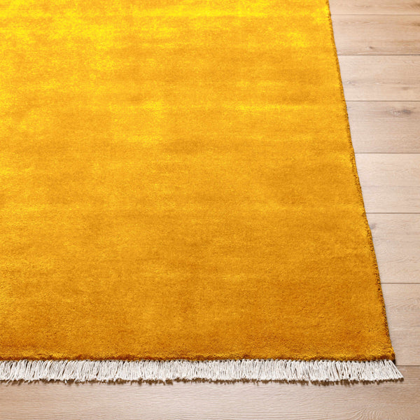 Myron Yellow Wool Area Rug