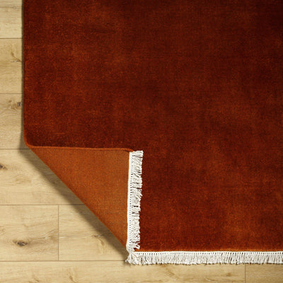 Myron Brick Red Wool Area Rug