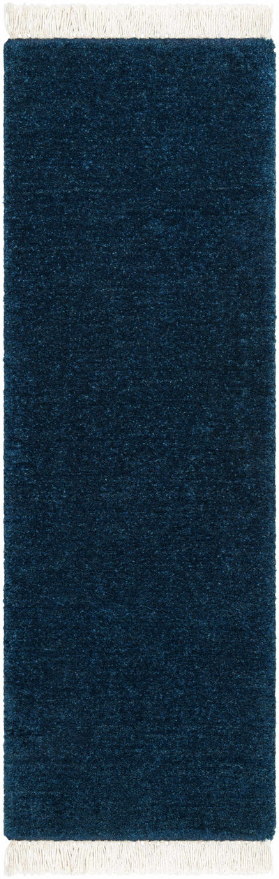 Myron Petrol Blue Wool Area Rug