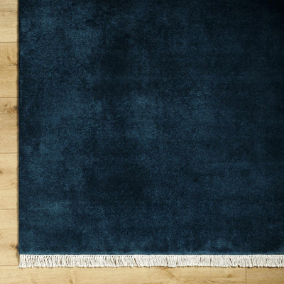 Myron Petrol Blue Wool Area Rug