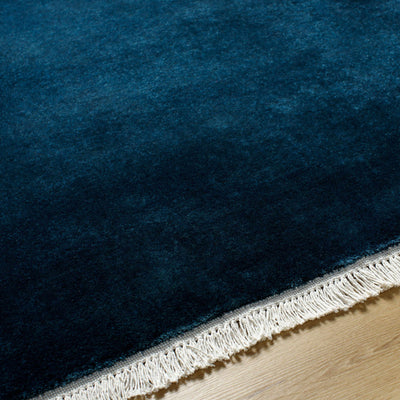 Myron Petrol Blue Wool Area Rug