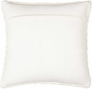 Macha White Textured Square Accent Pillow