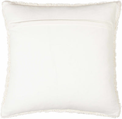 Macha White Textured Square Accent Pillow