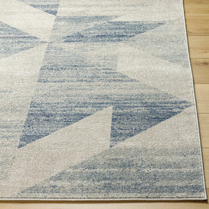 Seana Blue Geometric Area Rug