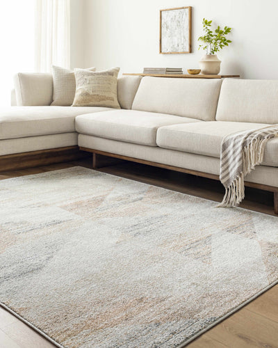 Seana Beige Geometric Area Rug