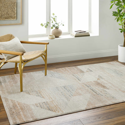 Seana Beige Geometric Area Rug