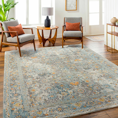 Finn Silver Blue Area Rug