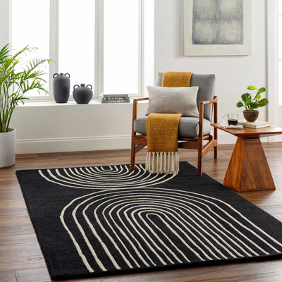 Fuat Black Area Rug