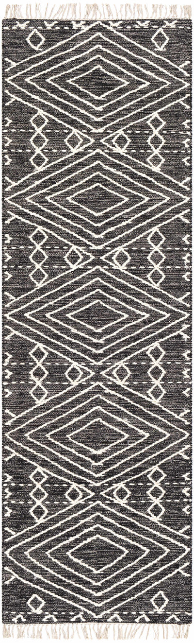 Skedee Black/Cream Diamond Area Rug