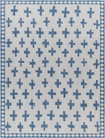 Kyna Blue & Cream Area Rug - Clearance