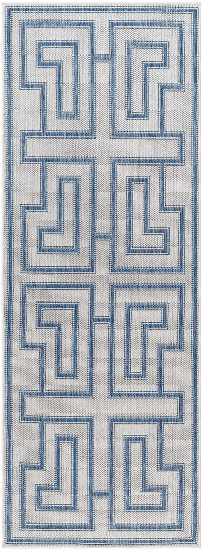 Taro Blue & Gray Area Rug - Clearance