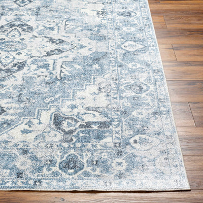 Ankti Blue Washable Area Rug