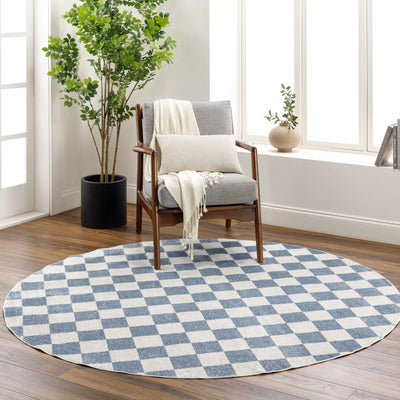 Brone Checkered Washable Area Rug