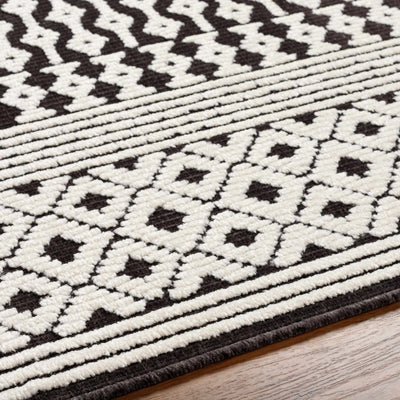 Drago Black Area Rug - Clearance