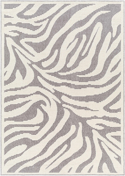 Keto Gray Zebra Print Area Rug - Clearance