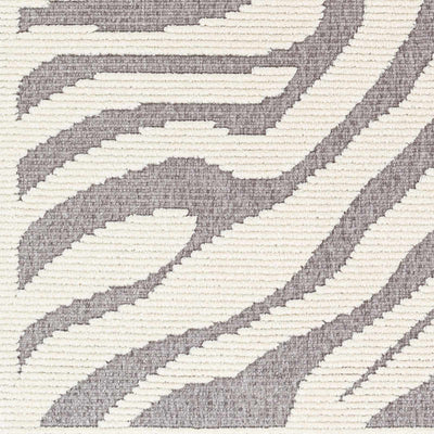 Keto Gray Zebra Print Area Rug - Clearance