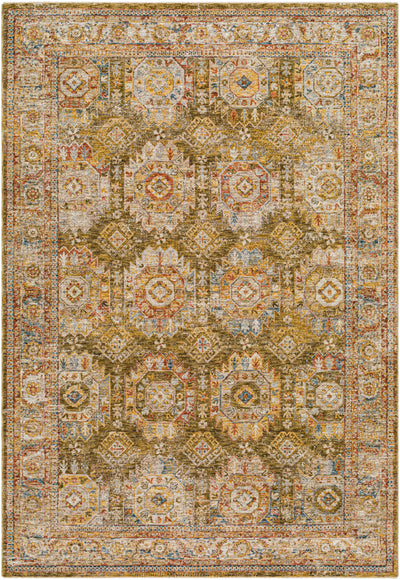 Crescentia Green Area Rug