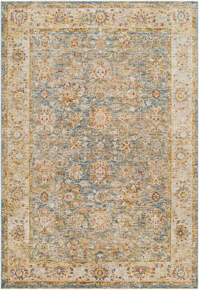 Duong Beige & Blue Area Rug