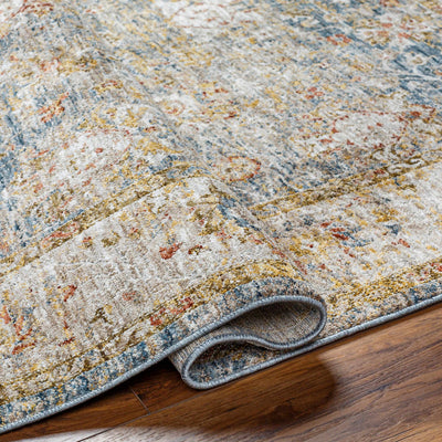 Duong Beige & Blue Area Rug