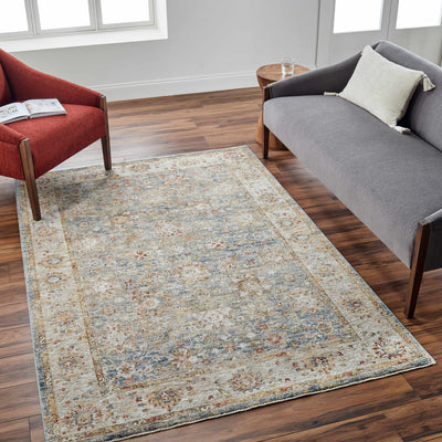 Duong Beige & Blue Area Rug