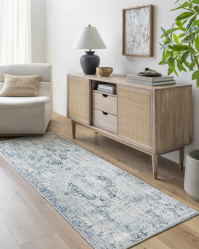 Jemma Blue Medallion Area Rug