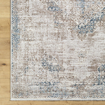 Kosta Beige & Blue Medallion Area Rug