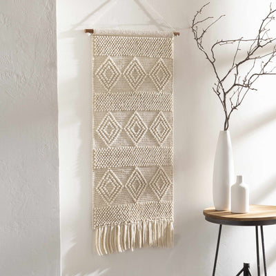 Smithdale Beige Woven Patterned Wall Hanging