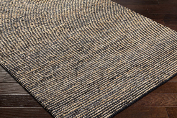 Merel Charcoal & Beige Hand Woven Area Rug