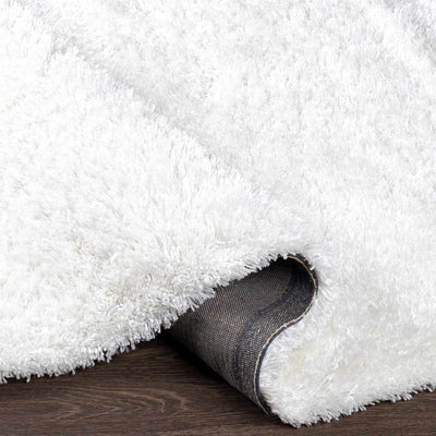 Sandbach Solid White Shag Rug