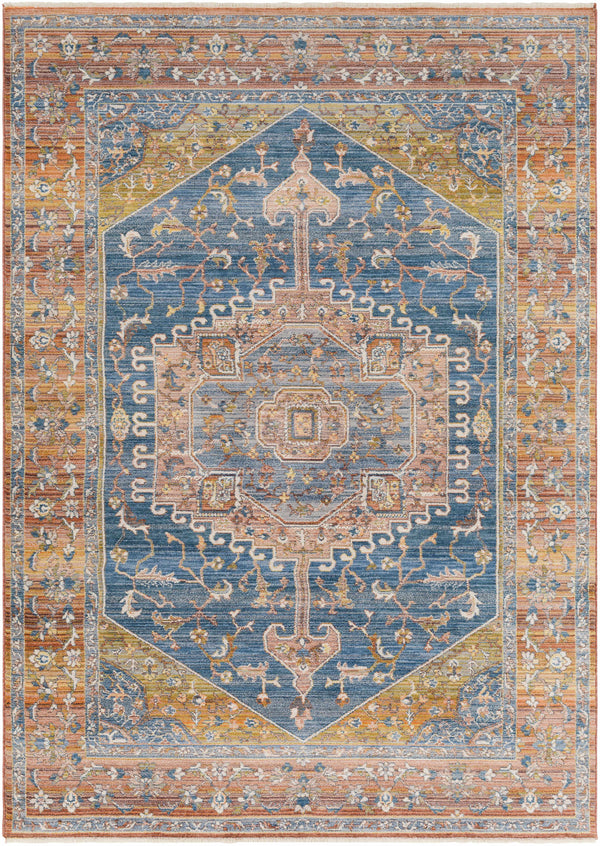 Solana Blue Medallion Area Carpet - Clearance