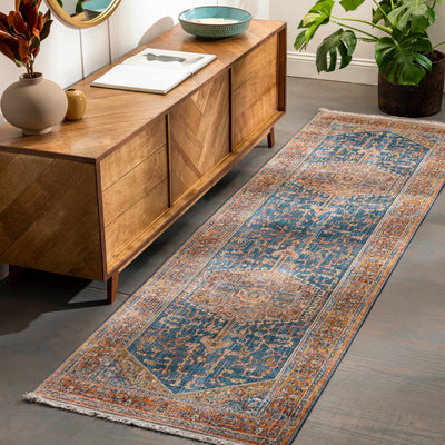 Solana Blue Medallion Area Carpet - Clearance