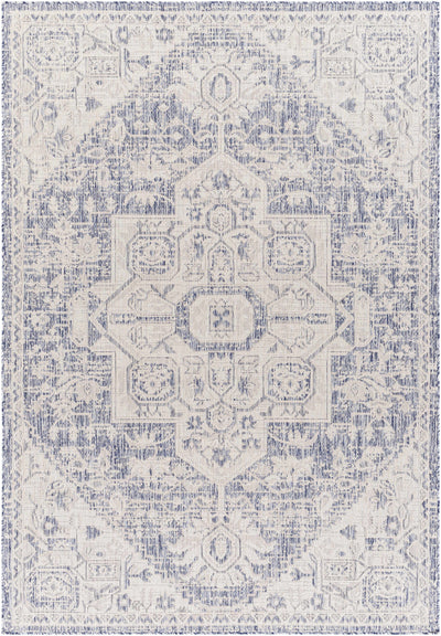 Aure Beige & Blue Indoor & Outdoor Rug - Clearance