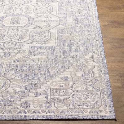 Aure Beige & Blue Indoor & Outdoor Rug - Clearance