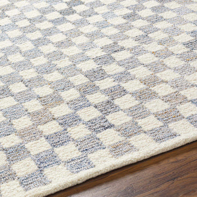 Halen Gray Checkered Area Rug