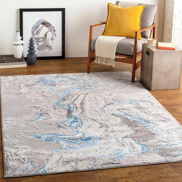 Speldhurst Blue Marble Rug