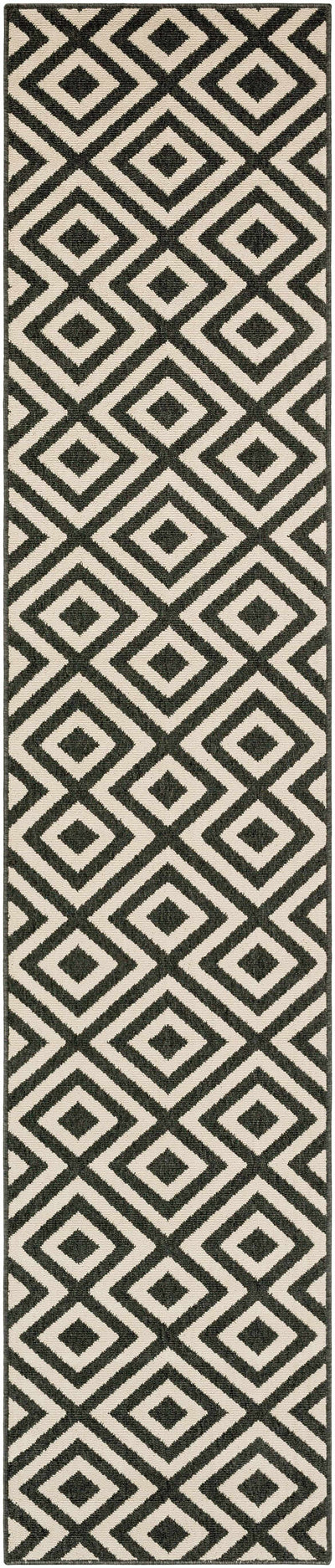 Spilsby Black Trellis Outdoor Rug