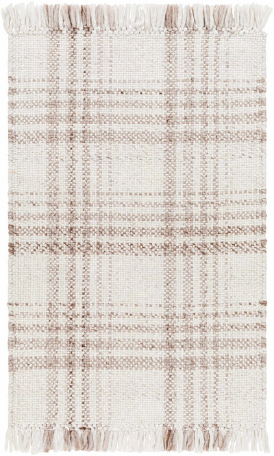 Inara Light Brown Plaid Area Rug