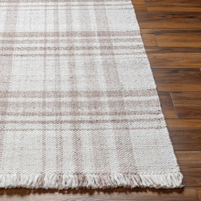 Inara Light Brown Plaid Area Rug